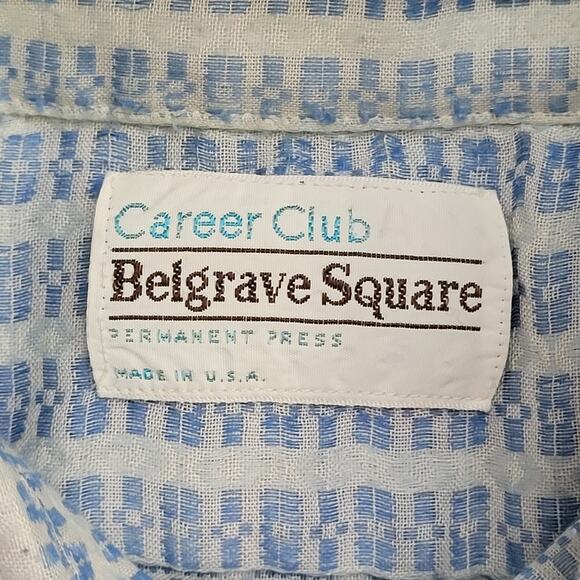 Vintage 70s Disco MOD Shirt Medium 22x30 Long-Tails USA - Picture 8 of 10